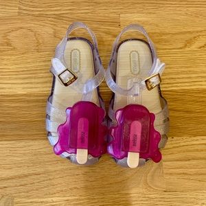 Mini Melissa sandals with purple popsicle!